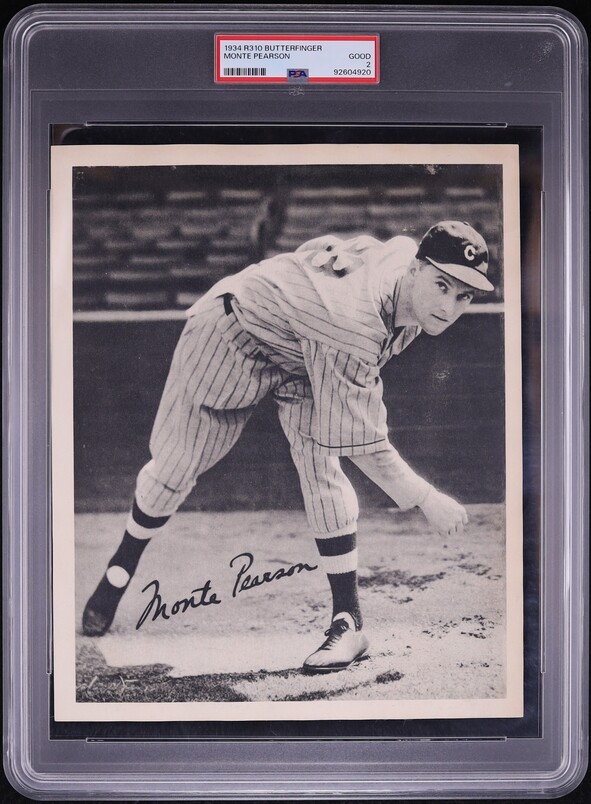 1934 R310 Butterfinger Monte Pearson PSA 2 GD