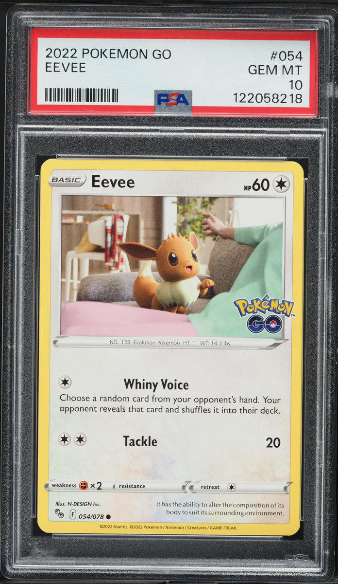 2022 Pokemon Go Eevee #054 PSA 10 GEM MINT