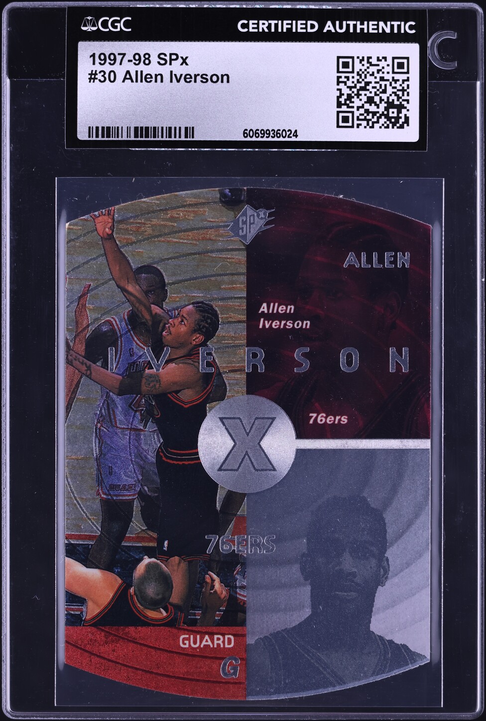 1997 SPx Basketball Allen Iverson #30 CGC AUTH
