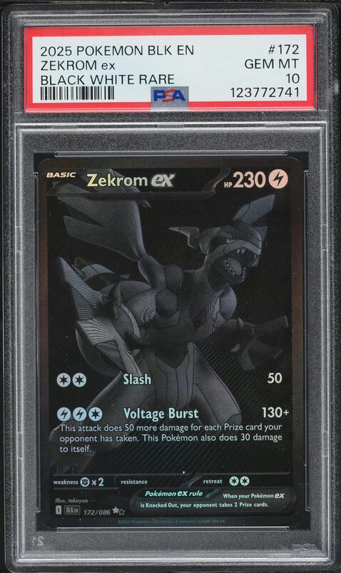 2025 Pokemon Japanese SV Black Bolt Full Art Zekrom ex #174 CGC 10