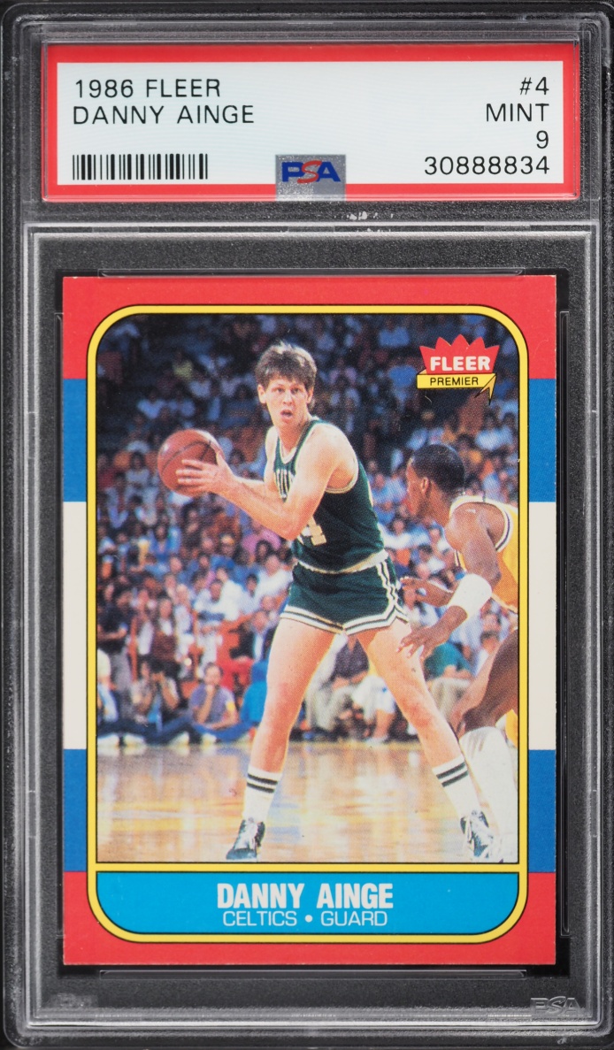 1986 Fleer Basketball Danny Ainge #4 PSA 9 MINT