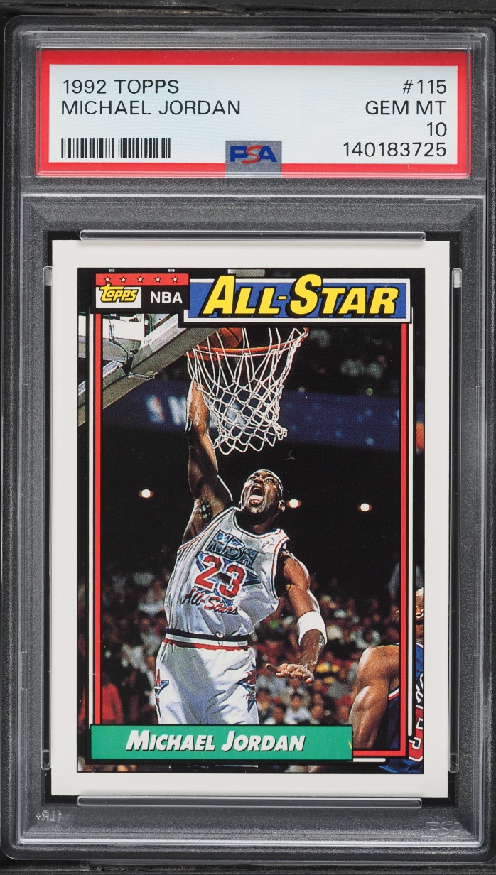 1992 Topps Basketball Michael Jordan ALL-STAR #115 PSA 10 GEM MINT