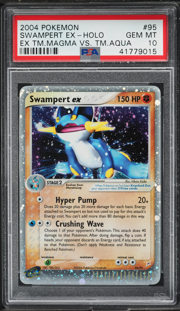 2004 Pokemon EX Team Magma Vs. Team Aqua Holo Swampert Ex #95 PSA 10 GEM MINT