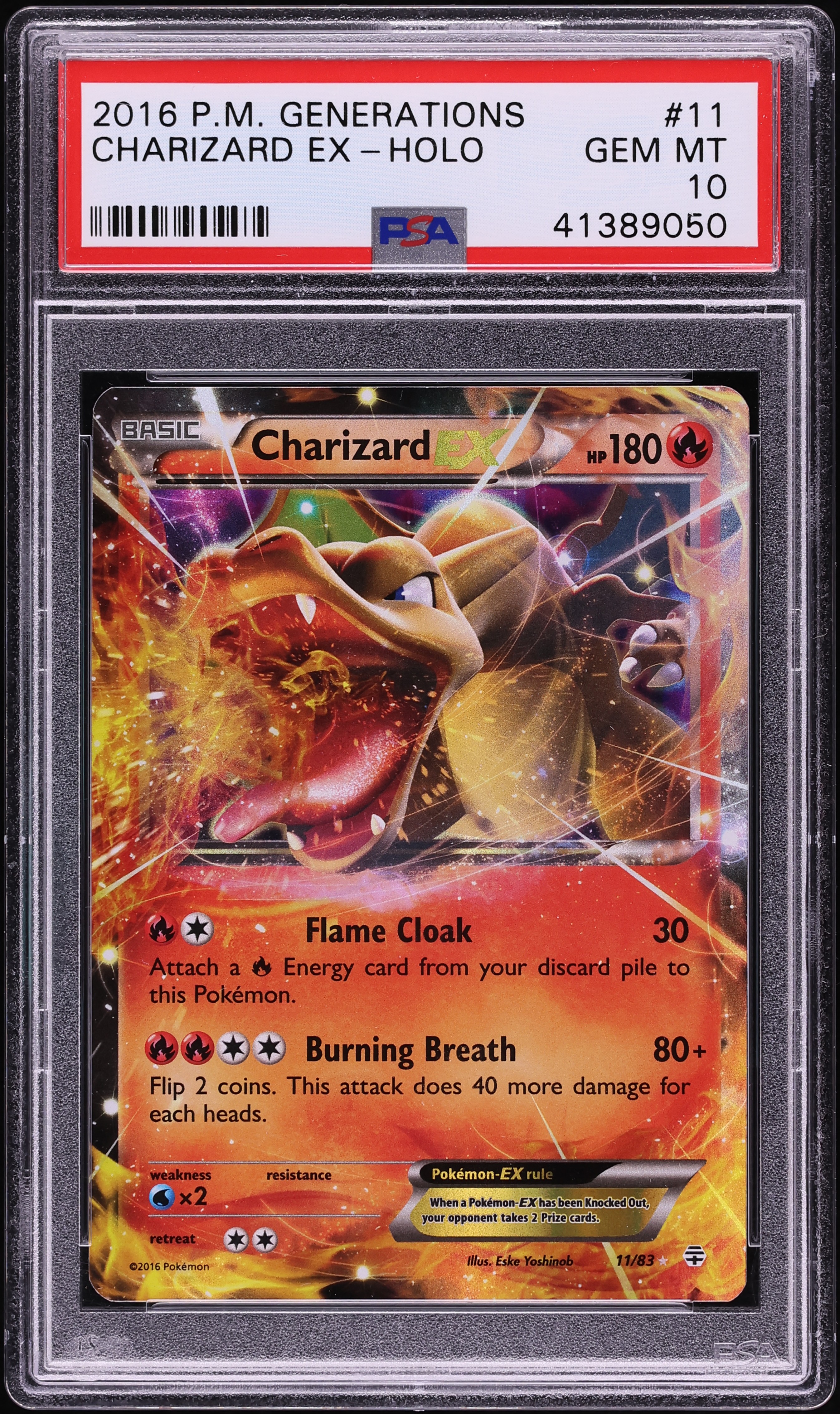 2016 Pokemon XY Generations Holo Charizard EX #11 PSA 10 GEM MINT