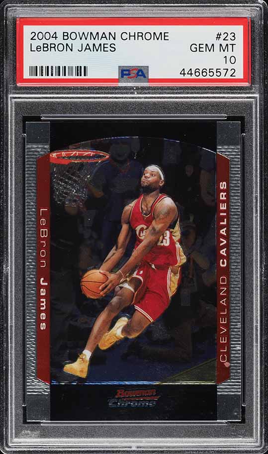 2004 Bowman Chrome Lebron James #23 PSA 10 GEM MINT - Photo 1