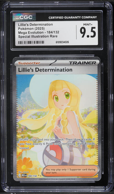 2025 Pokemon Mega Evolution SIR Lillie's Determination #184 CGC 10