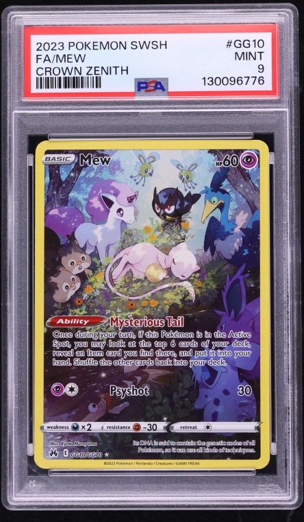 2023 Pokemon Sword & Shield Crown Zenith Galarian Gallery Full Art Mew #GG10 PSA 9 MINT
