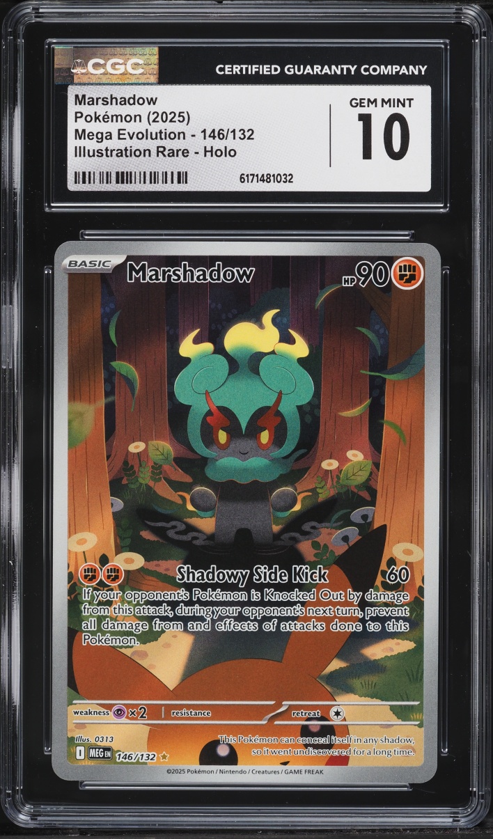 2025 Pokemon Mega Evolution IR Marshadow #146 CGC 10 GEM MINT