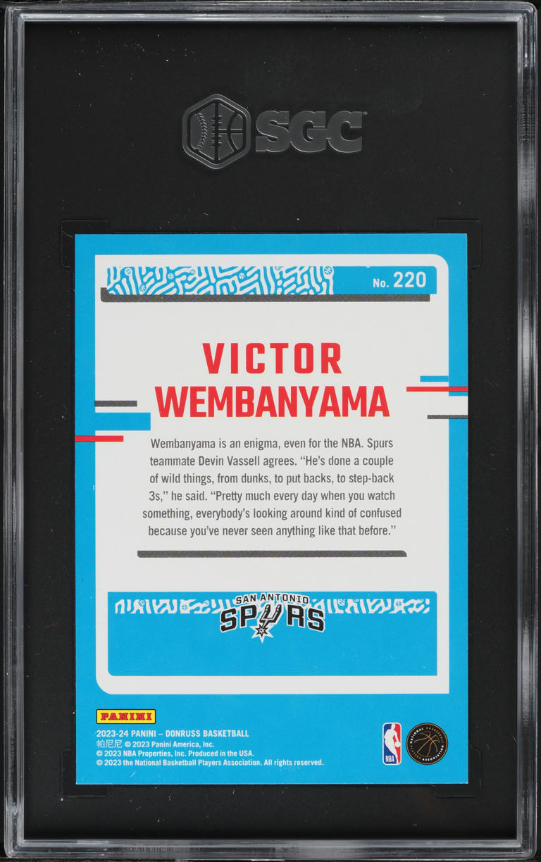 2023 Donruss Basketball Victor Wembanyama ROOKIE #220 SGC 8 NM-MT