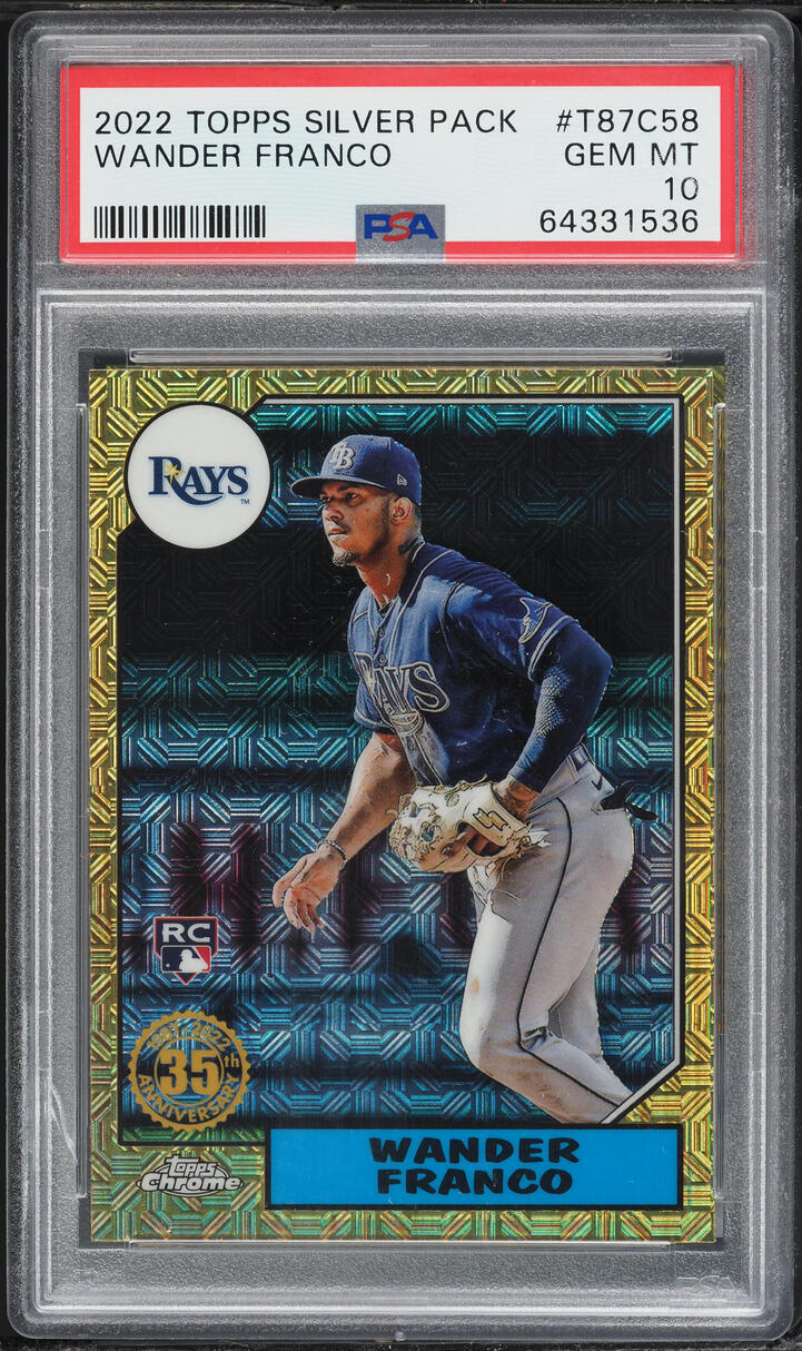 2022 Topps Chrome Silver Pack '87 Promo Wander Franco ROOKIE #T87C-58 PSA 10 GEM MINT