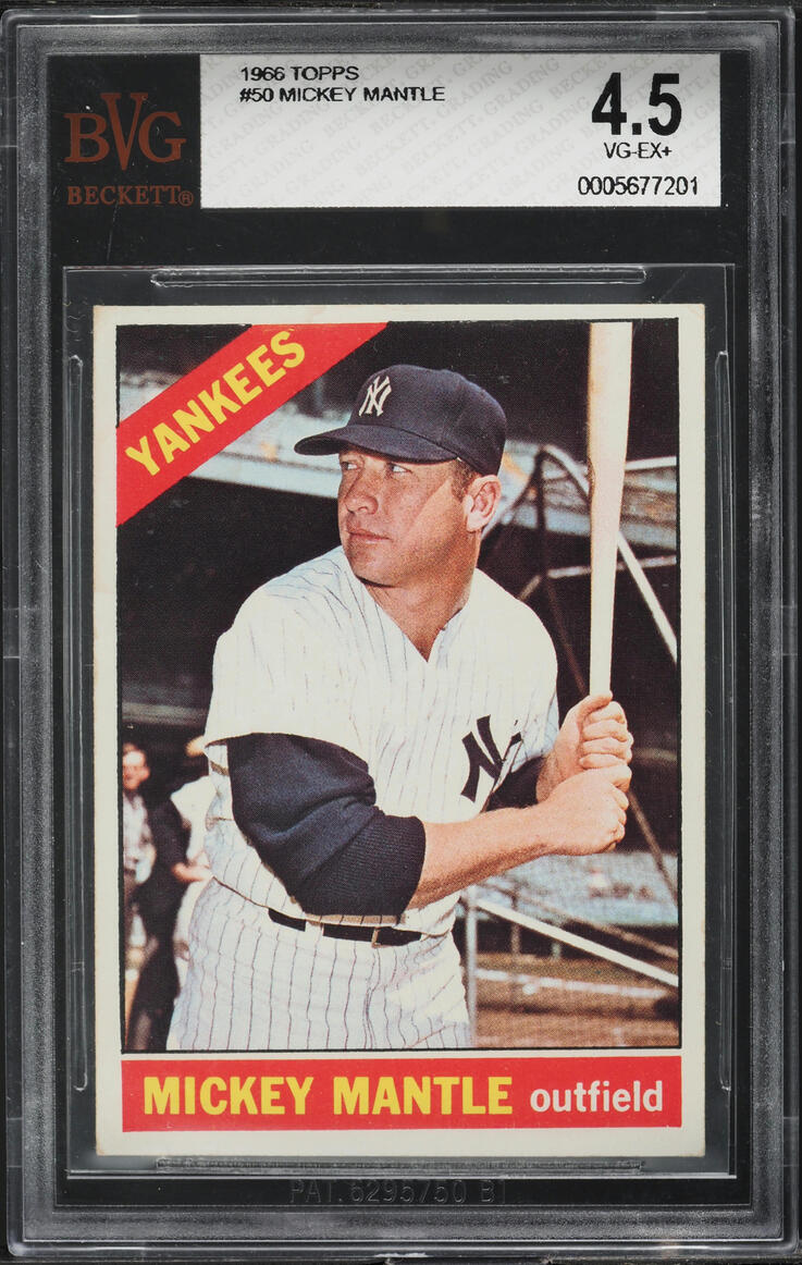 1966 Topps Mickey Mantle #50 BVG 4.5 VGEX+