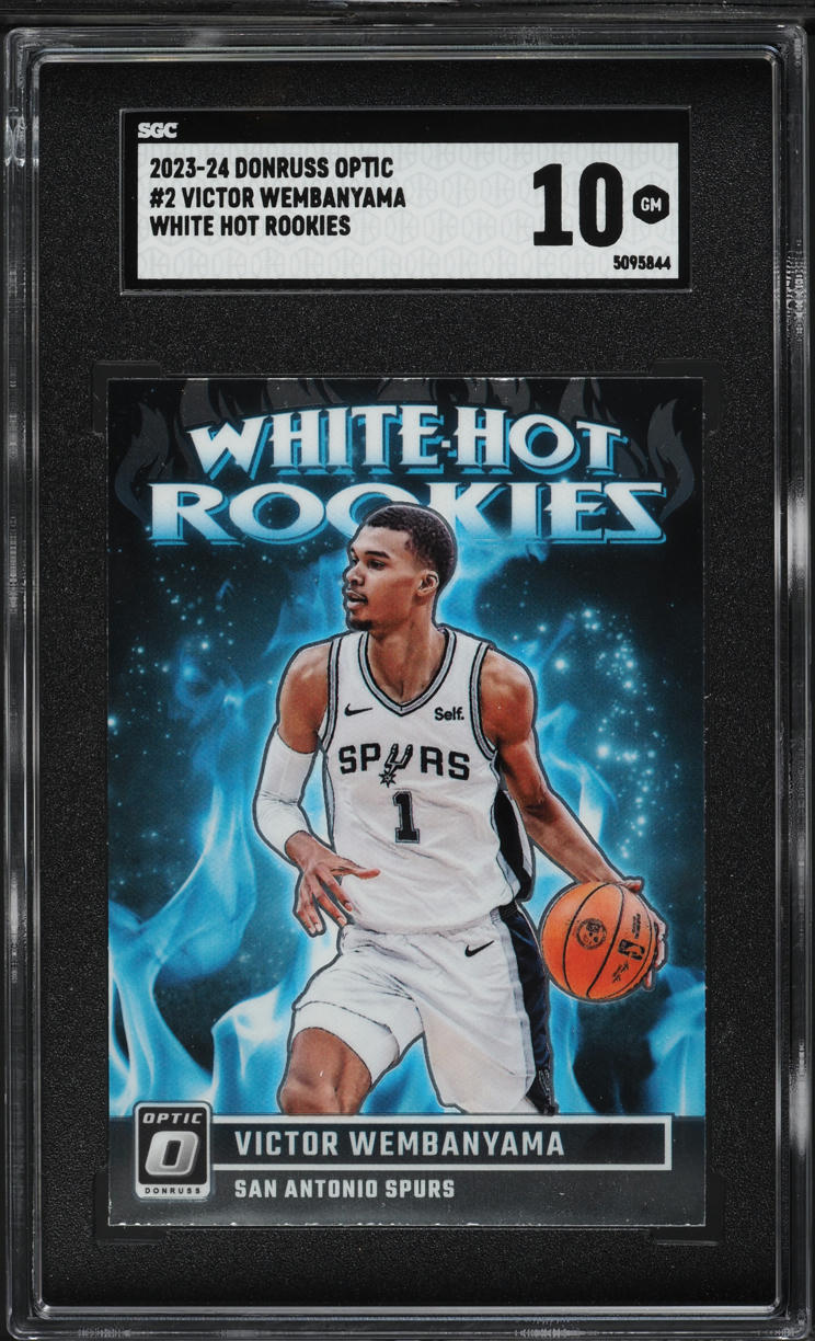 2023 Donruss Optic White Hot Victor Wembanyama ROOKIE #2 SGC 10 GEM MINT