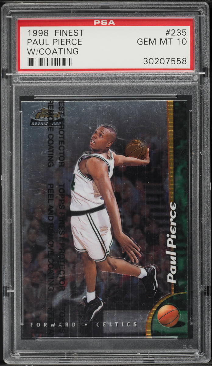 1998 Finest Basketball w/ Coating Paul Pierce ROOKIE #235 PSA 10 GEM MINT