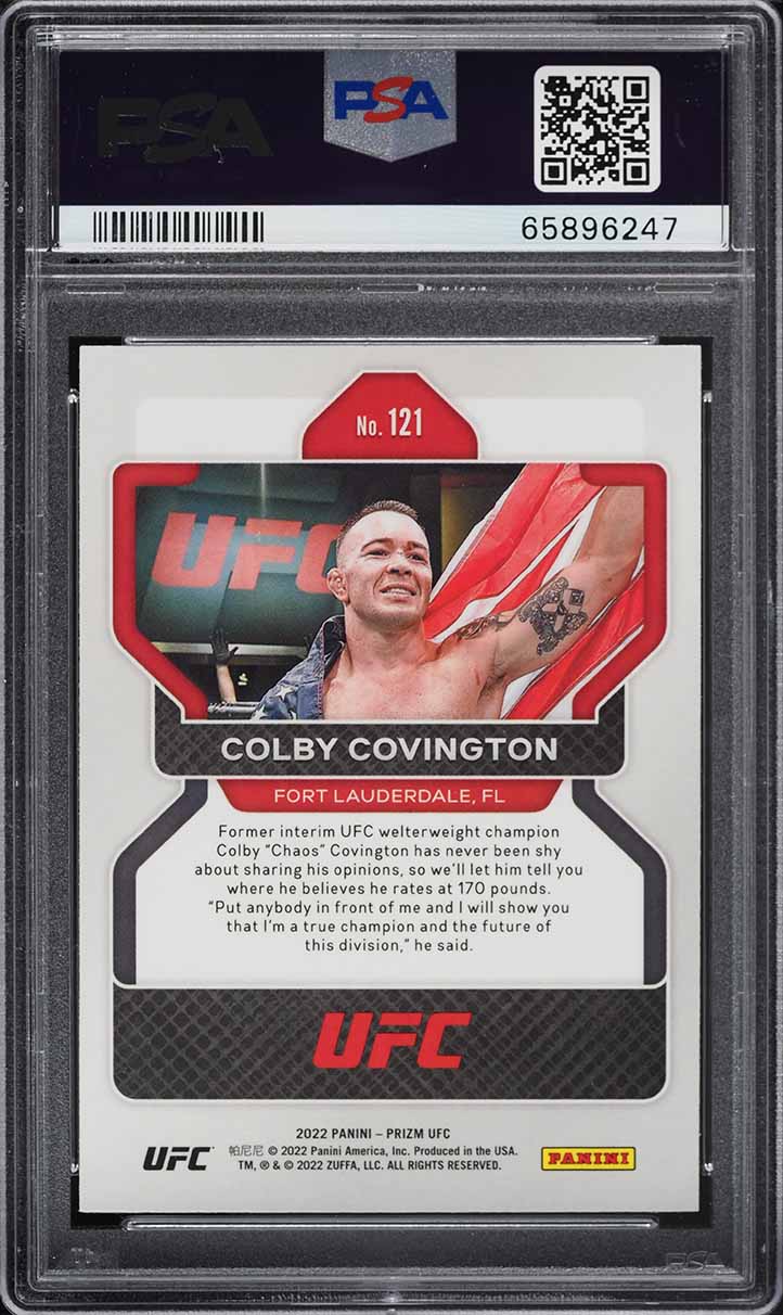 2022 Panini Prizm UFC Colby Covington #121 PSA 10 GEM MINT