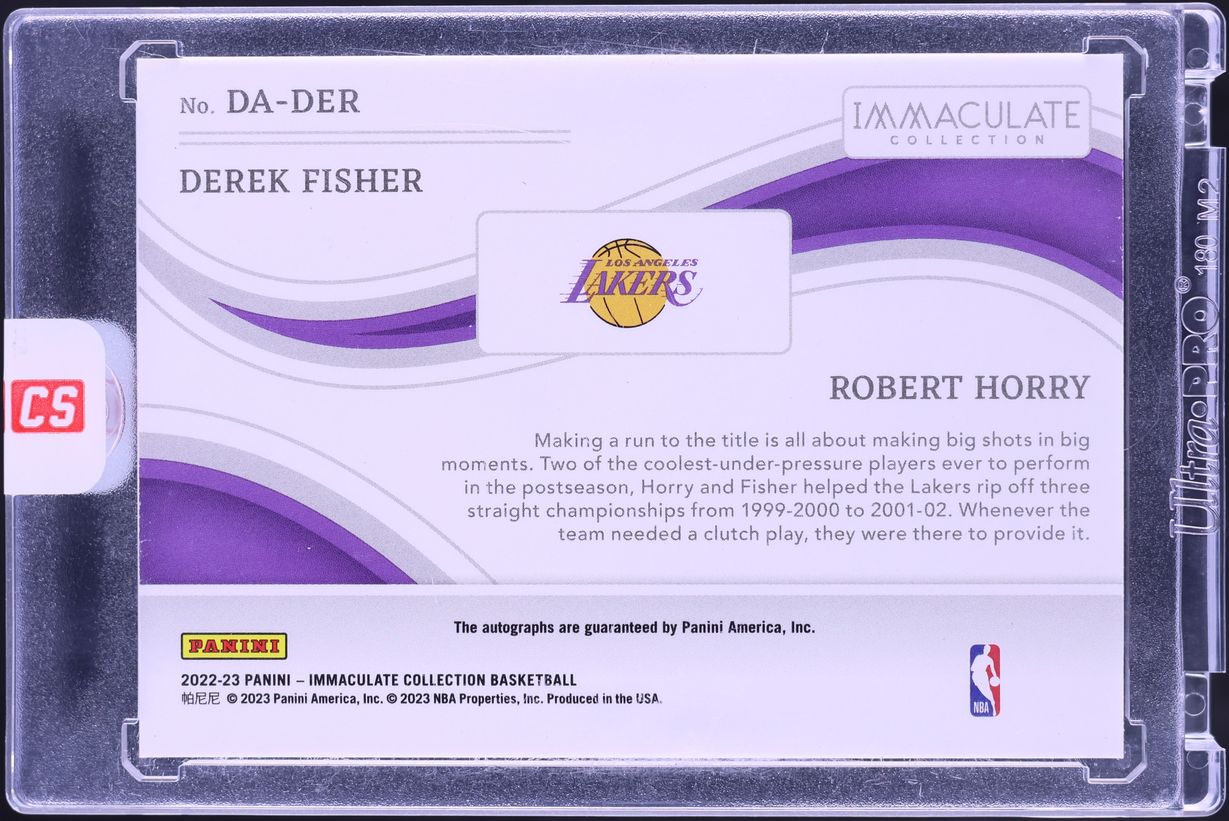 2022 Immaculate Collection Dual Robert Horry Derek Fisher AUTO /49 #DA-DER - Photo 2