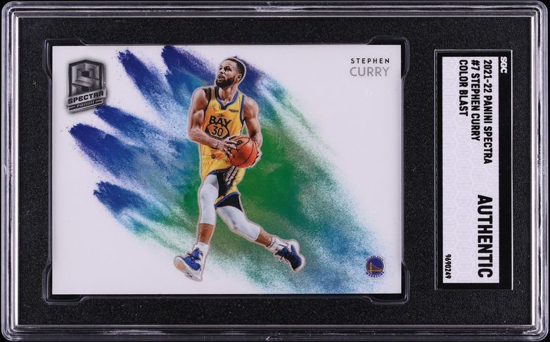 2021 Panini Spectra Color Blast Stephen Curry #7 SGC AUTH on