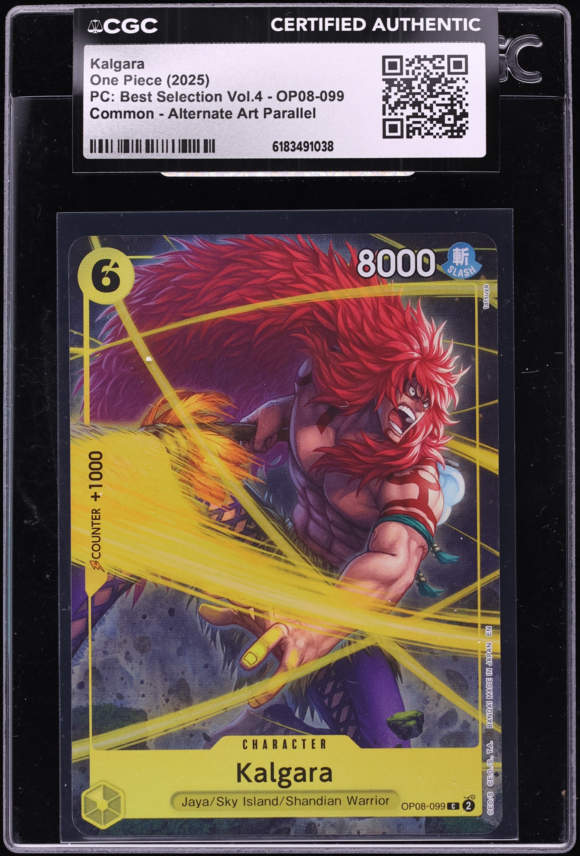 2025 One Piece Premium Best Selection Vol. 4 Alt Art Kalgara #OP08-099 CGC AUTH