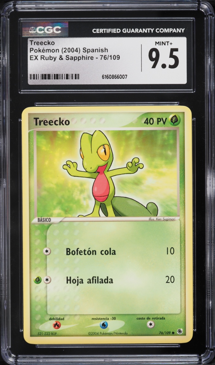 2004 Pokemon EX Ruby & Sapphire Treecko #76 CGC 9.5 MINT+