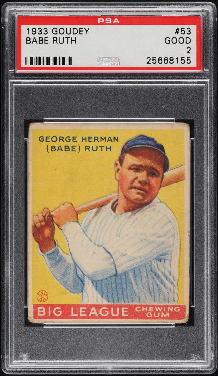 1933 Goudey Babe Ruth #53 PSA 2 GD