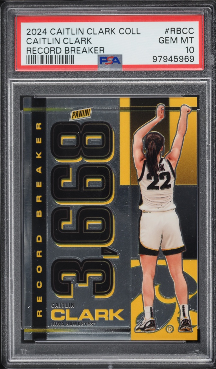 2024 Panini Collection Record Breaker Caitlin Clark ROOKIE #RB-CC PSA 10 GEM MINT