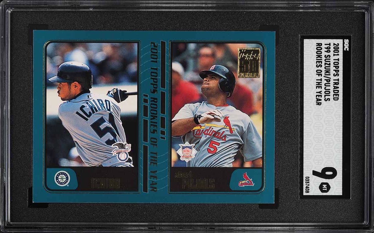 2001 Topps Chrome Traded Ichiro Suzuki ROOKIE #T266 PSA 9