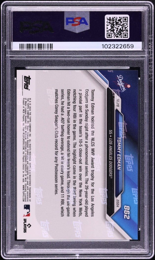 2024 Topps Now Tommy Edman #862 PSA 10 GEM MINT