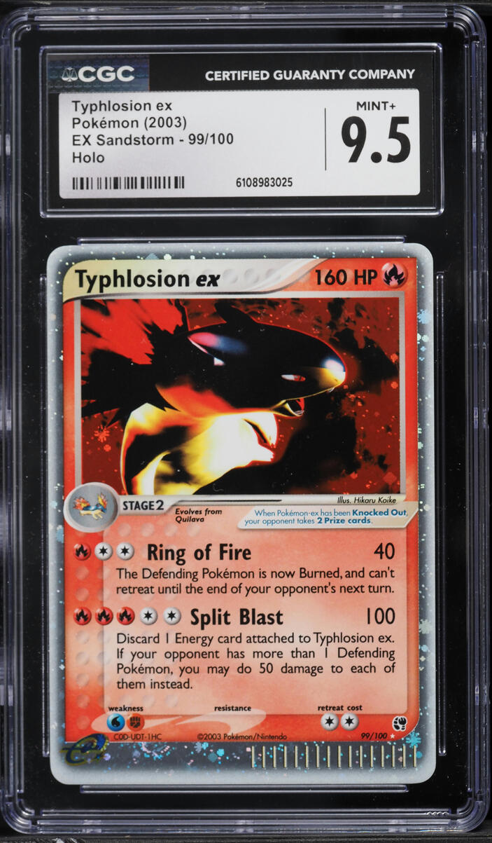 2003 Pokemon EX Sandstorm Holo Typhlosion ex #99 CGC 9.5 MINT+