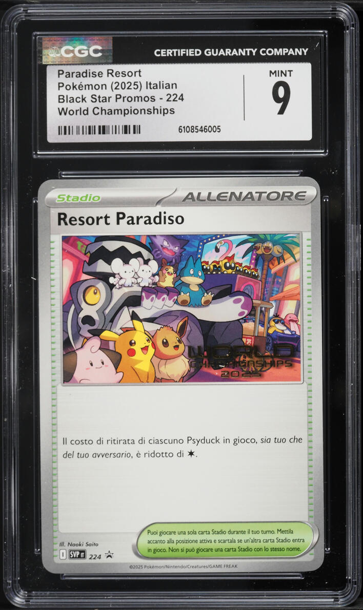 2025 Pokemon Italian Scarlet & Violet Promo World Championships Paradise Resort #224 CGC 9 MINT