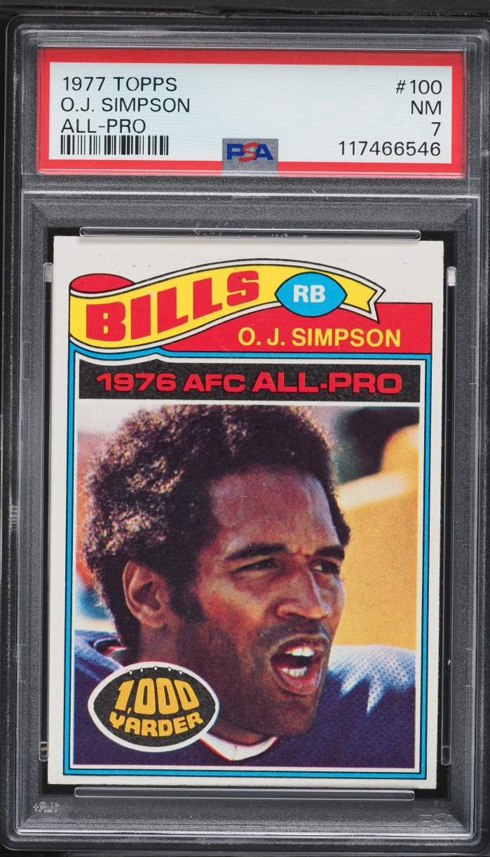 1977 Topps All Pro O.J. Simpson #100 PSA 7 NRMT