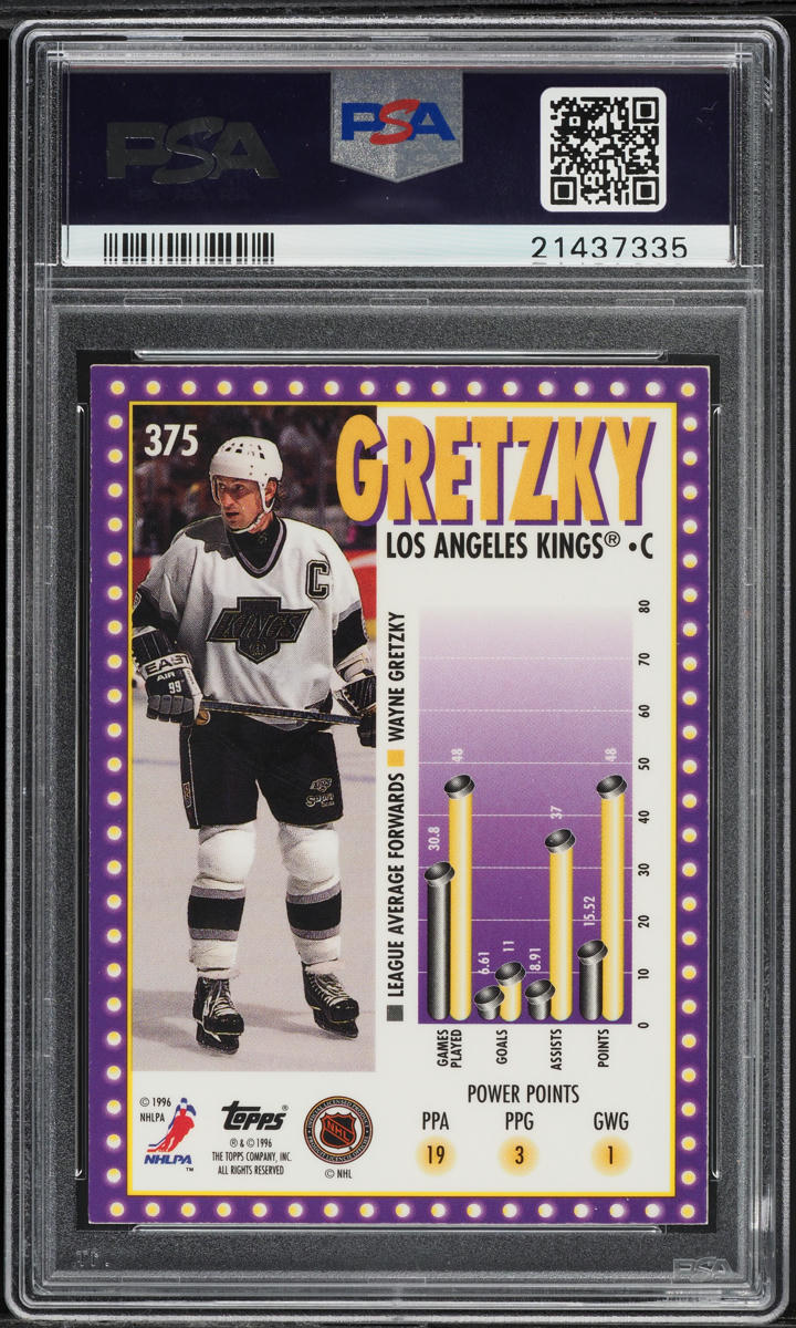 1995 Topps Marquee Men Power Boosters Wayne Gretzky #375 PSA 10 GEM MINT