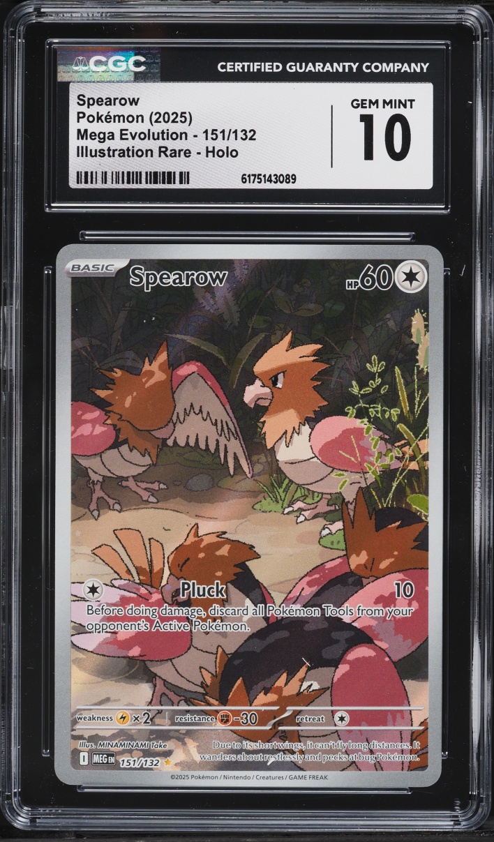 2025 Pokemon Mega Evolution IR Spearow #151 CGC 10 GEM MINT
