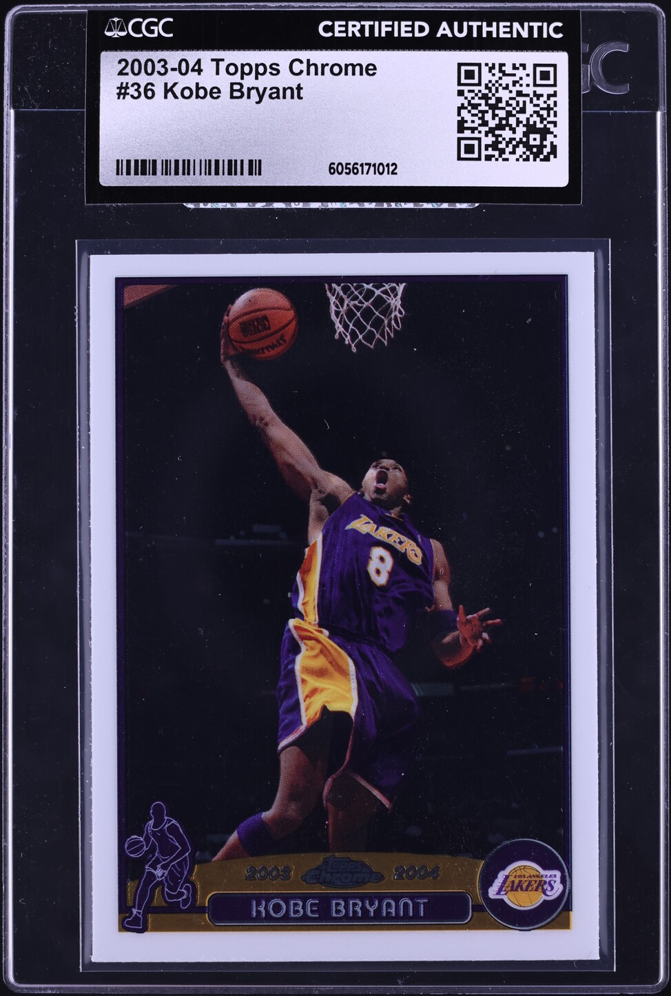 2003 Topps Chrome Basketball Kobe Bryant #36 CGC AUTH
