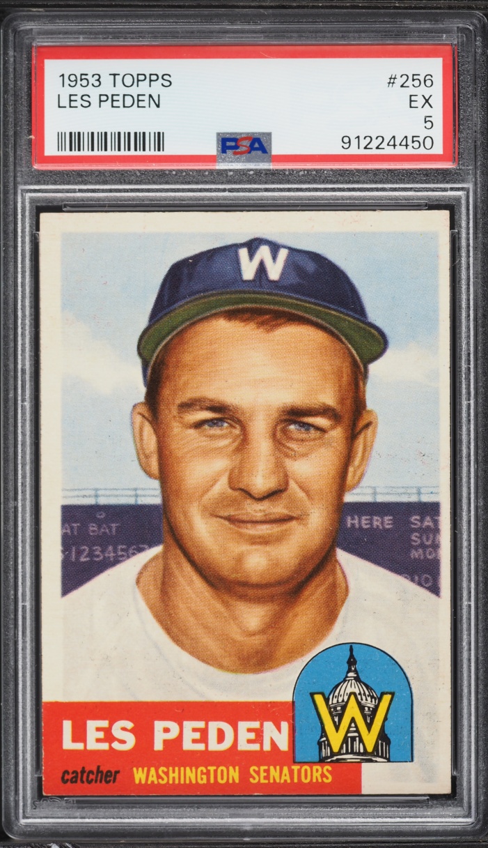 1953 Topps Les Peden SHORT PRINT #256 PSA 5 EX