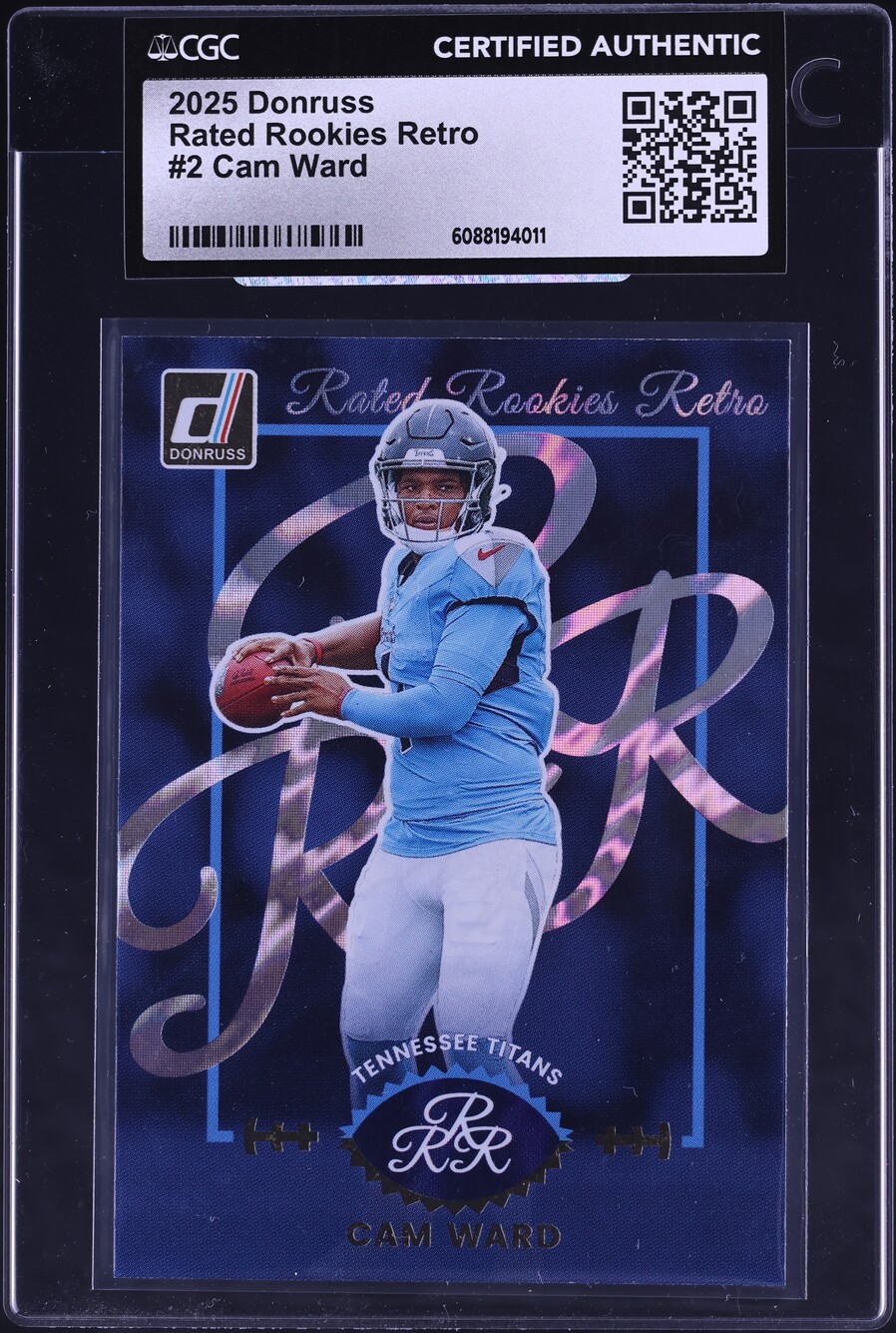 2025 Donruss Retro Cam Ward ROOKIE #2 CGC AUTH