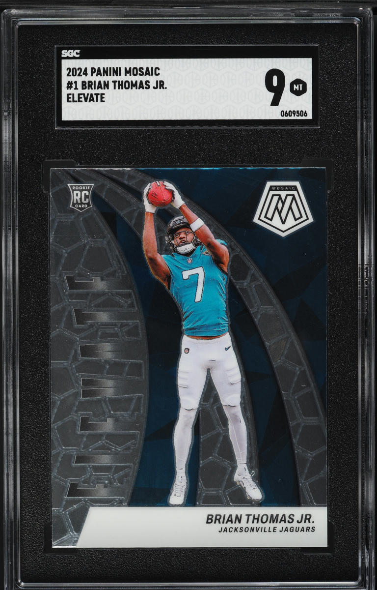 2024 Panini Mosaic Elevate Brian Thomas Jr. ROOKIE #1 SGC 9 MINT