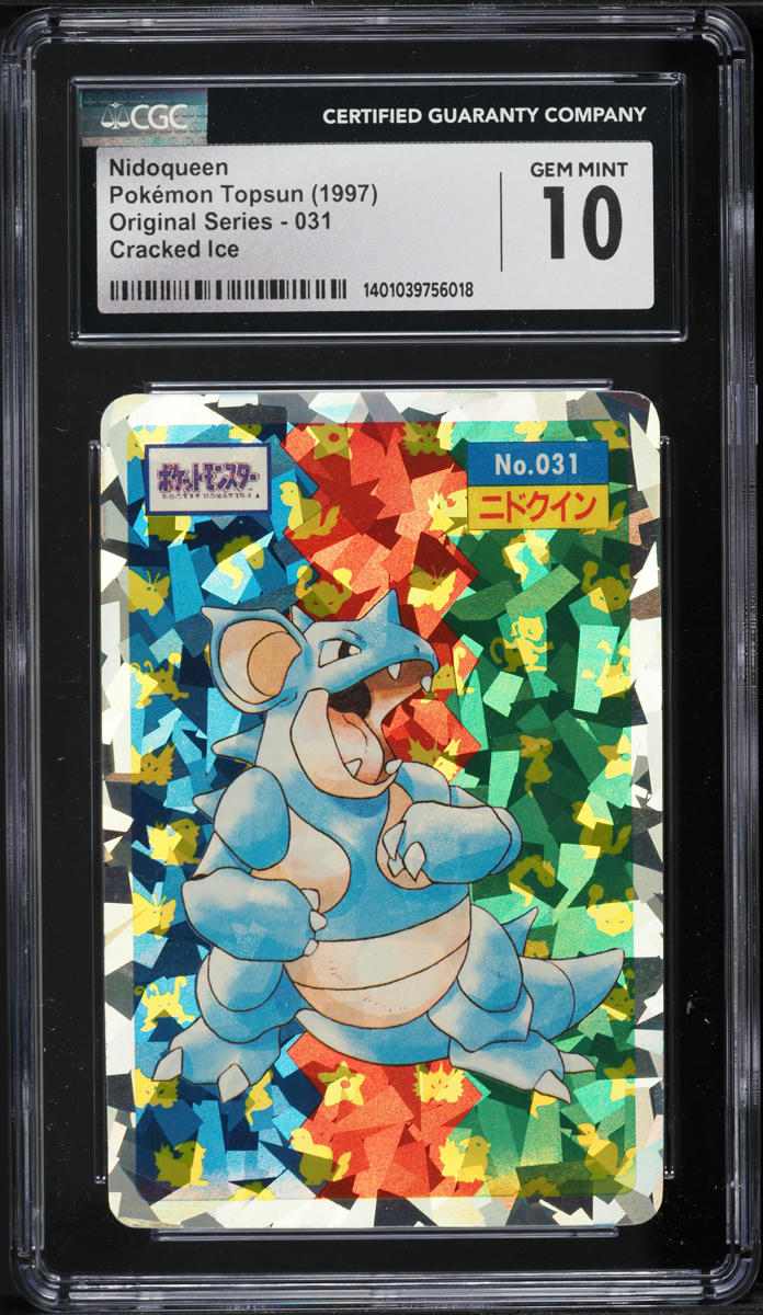 1997 Pokemon Japanese Topsun Cracked Ice Prism Nidoqueen #31 CGC 10 GEM MINT
