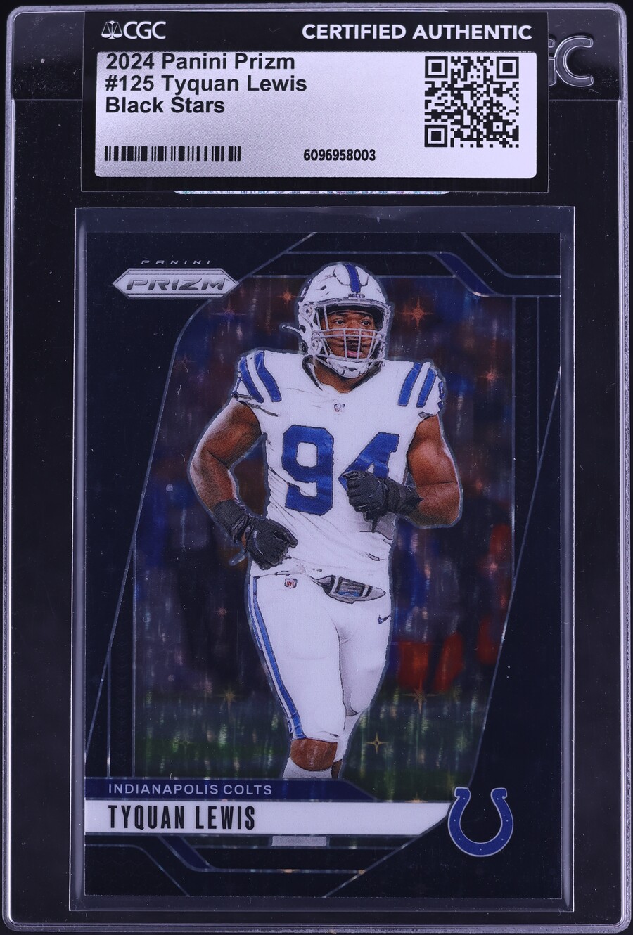 2024 Panini Prizm Black Stars Tyquan Lewis 1/1 #125 CGC AUTH