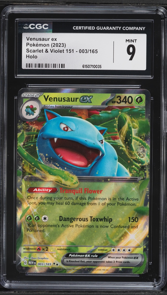 2023 Pokemon Scarlet & Violet 151 Holo Venusaur #3 CGC 9 MINT