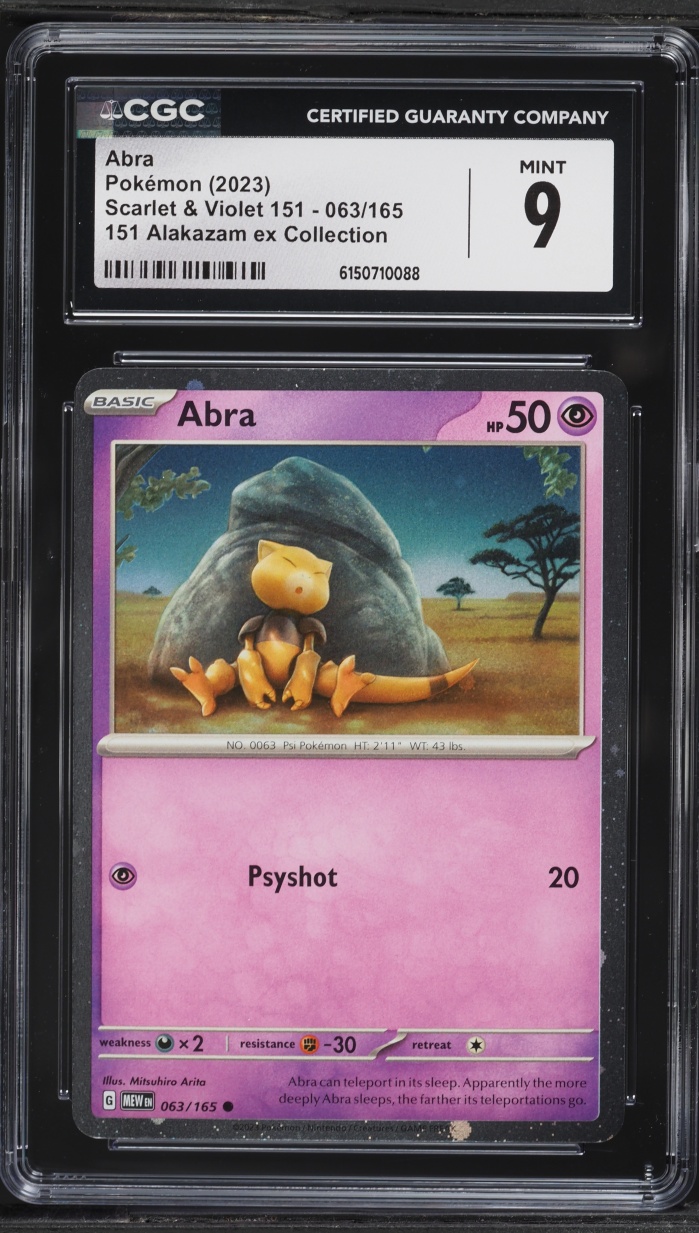 2023 Pokemon Scarlet & Violet 151 Promo Abra #63 CGC 9 MINT