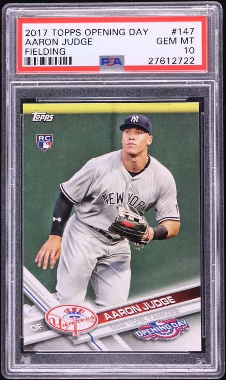 2017 Topps Opening Day Fielding Aaron Judge ROOKIE #147 PSA 10 GEM MINT