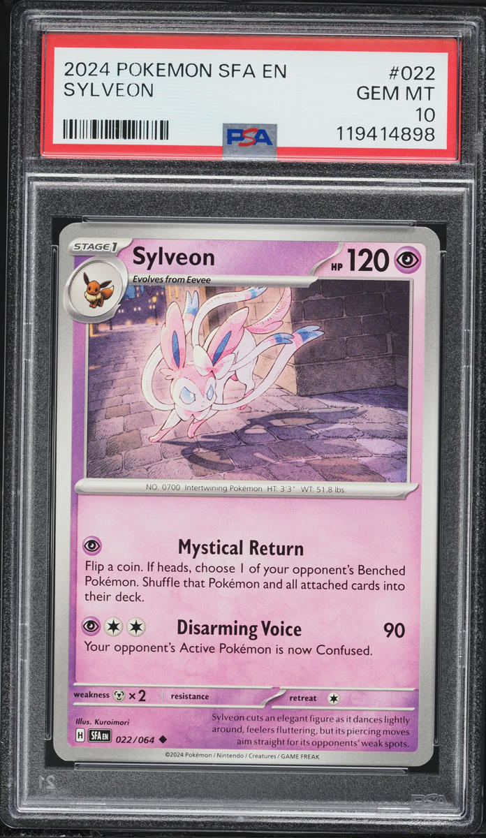 2024 Pokemon Scarlet & Violet Shrouded Fable Sylveon #022 PSA 10 GEM MINT