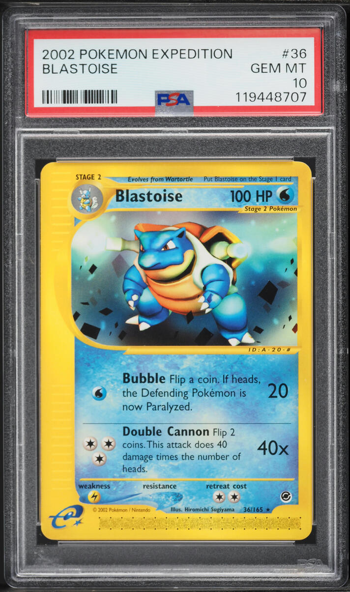 2002 Pokemon Expedition Blastoise #36 PSA 10 GEM MINT