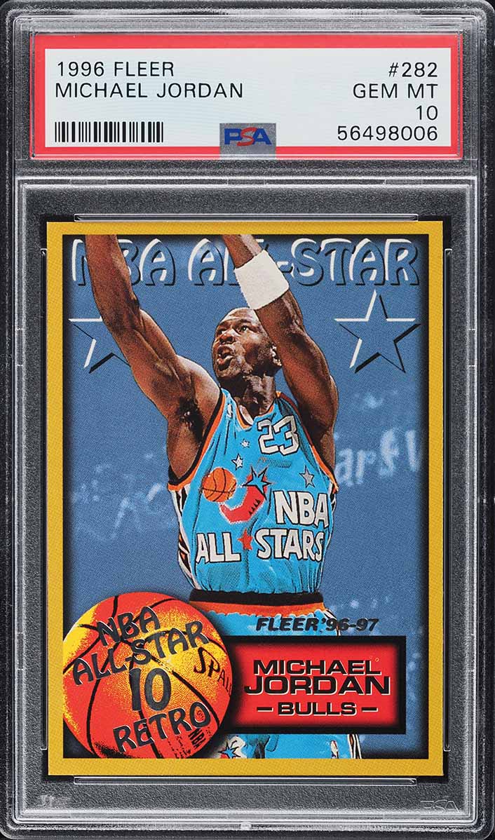 1996 Fleer Basketball Michael Jordan #282 PSA 10 GEM MINT
