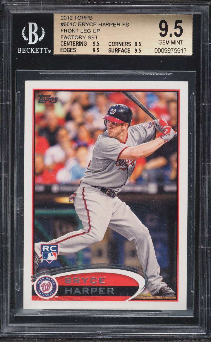 2012 Topps Front Leg Up Bryce Harper ROOKIE #661C BGS 9.5 GEM MINT