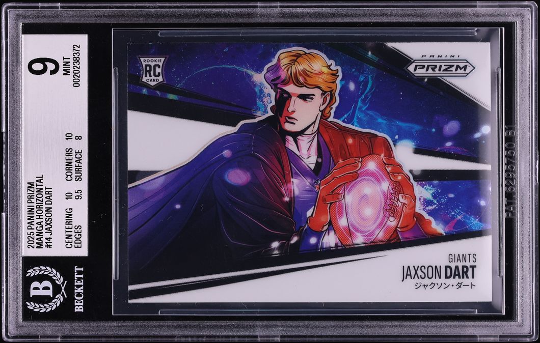 2025 Panini Prizm Manga Horizontal Jaxson Dart ROOKIE #14 BGS 9 MINT