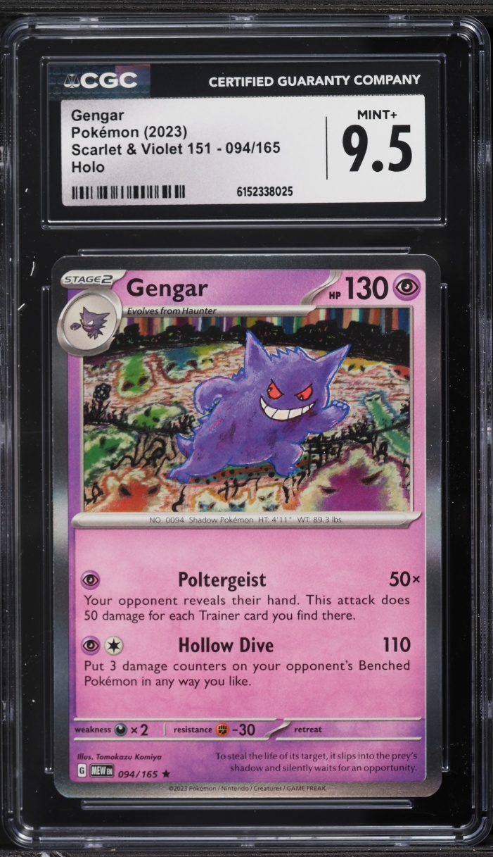 2023 Pokemon Scarlet & Violet 151 Holo Gengar #94 CGC 9.5 MINT+