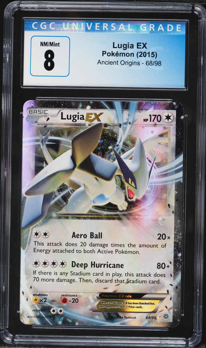 2015 Pokemon XY Ancient Origins Holo Lugia EX #68 CGC 8 NM-MT