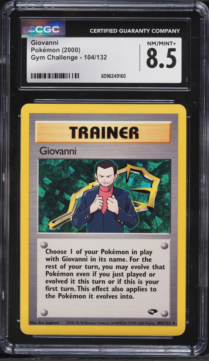 2000 Pokemon Gym Challenge Giovanni #104 CGC 8.5 NM-MT+