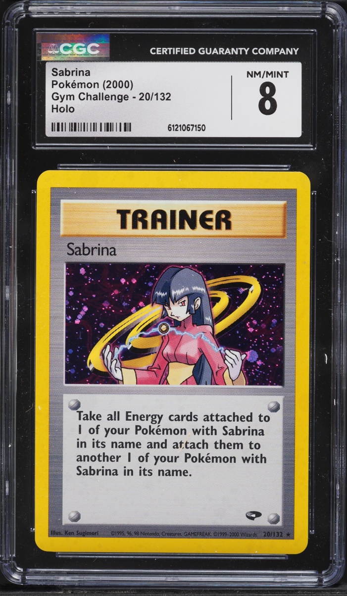 2000 Pokemon Gym Challenge Holo Sabrina #20 CGC 8 NM-MT