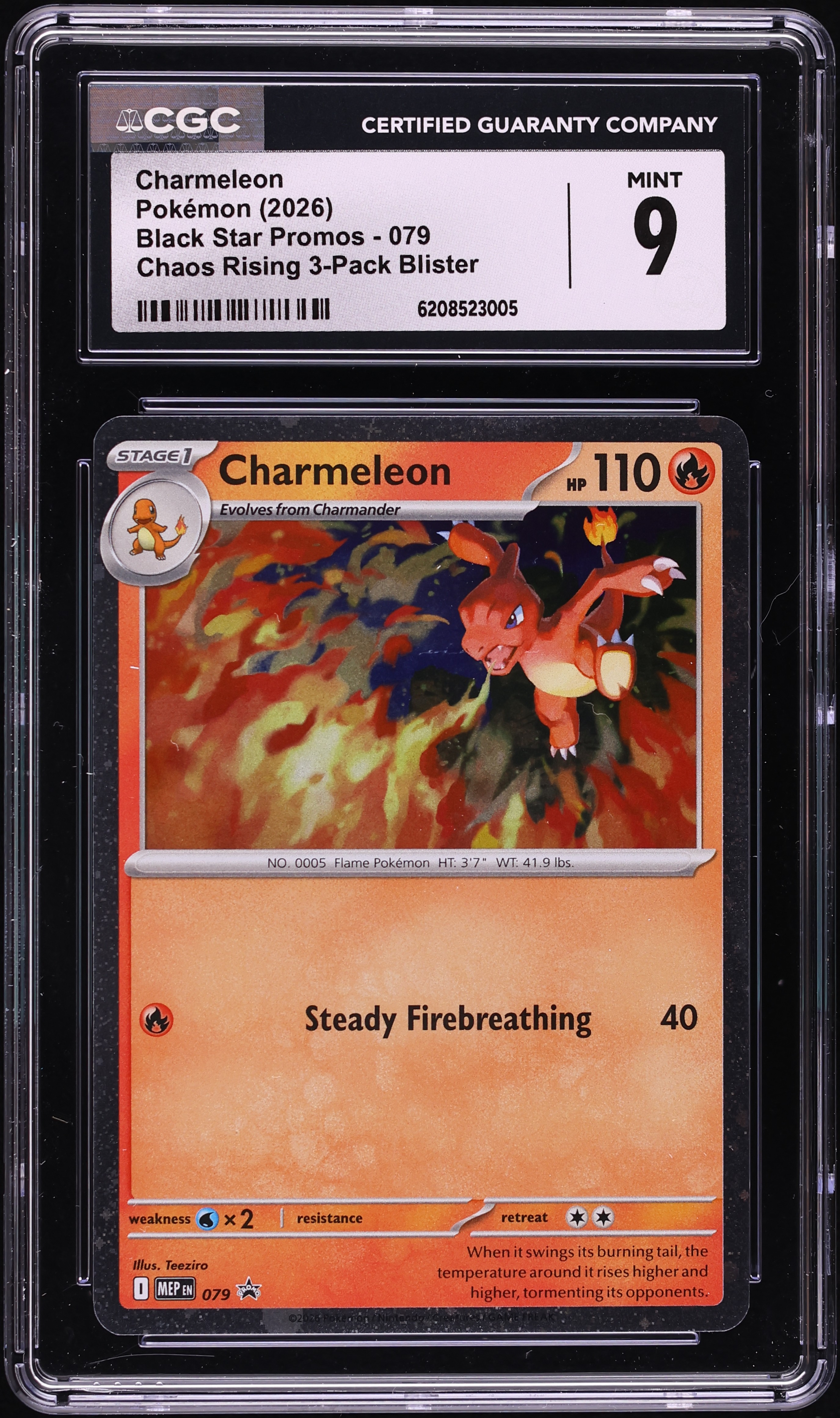 2026 Pokemon Mega Evolution Promo Chaos Rising Charmeleon #79 CGC 9 MINT